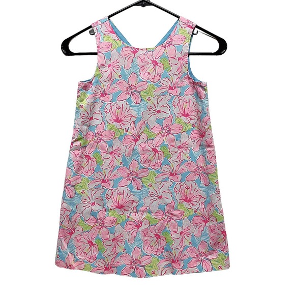Tommy Bahama Other - Tommy Bahama Girl's Size 7 Floral Dress Sleeveless Shift Beach Pink Blue